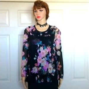 International Concepts ruffled baby doll top